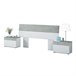 Conjunto de cabeceira e mesa de cabeceira Tekkan Branco