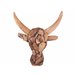 Beliani Figura de pared BULL HEAD Castanho
