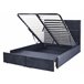 Beliani Cama baú Veludo VERNOYES 148x214 Preto