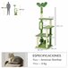 Arranhador para Gatos Aglomerado de Madeira, Sisal e Poliéster Verde
