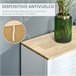 Aparador MDF, Madeira de borracha HOMCOM 80 Branco