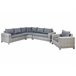 Beliani Conjunto lounge TEGLIO Cinza Escuro