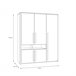 Roupeiro SURFINO portas batentes 158x194cm cinza Cinza