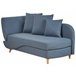 Beliani Chaise longue Linho MERI Azul