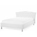 Beliani Cama con almacenaje Piel sintética METZ 168x217 Branco