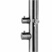Chuveiro exterior curvo ALGHERO em aço inoxidável 316L com chuveiro manual, aço inoxidável acetinado Cinza