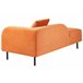 Beliani Chaise longue à direita Veludo LE CRAU Laranja