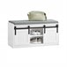 Banco para sapatos Bequeño com porta de correr FSR133-K-W SoBuy PT Branco