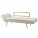 Beliani Sofá-cama Bouclé SAARELA Creme