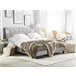 Beliani Cama com estrado Poliéster ROCHELLE 147x218 Cinza Claro