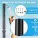 Duche Solar Exterior Liga de Zinco Outsunny Preto