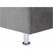 Beliani Cama com armazenamento Veludo METZ 189x215 Cinza Escuro