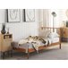 Beliani Cama com estrado Pinho BARRET 106x210 Castanho