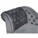 Beliani Chaise longue versão à esquerda Veludo NIMES Azul/ Verde