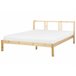 Beliani Cama Madera de pino VANNES 167x209 Madeira Clara