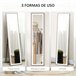 Espelho de Pé Vidro temperado e MDF HOMCOM, casa - decoração Cinza