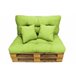  Acomoda Textil - Almofadas de sofá em paletes com capa amovível. 120x50 Verde