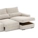 Chaise longue LANDON conversível em cama reversível Bege