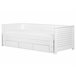 Beliani Cama com estrado Madeira de seringueira CAHORS 186x209 Branco