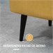 Banco de Armazenamento Poliéster, Espuma e Aço HOMCOM 101x38 Amarelo