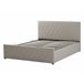 Beliani Cama com estrado Pele sintética ROCHEFORT 150x214 Cinza Escuro
