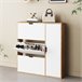 Sapateira MONTBLANC 112x105x23,5cm carvalho e cor branca Branco