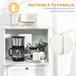 Armário para Micro-Ondas MDF HOMCOM, casa - cozinha Branco