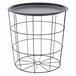 Well Home Mesa lateral de metal Preto