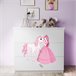 Kocot Kids Babydream Cómoda de 3 gavetas A Princesa e o Cavalo Branco