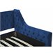 Beliani Cama nido Terciopelo MONTARGIS 91x219 Azul Marino