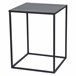 Well Home Conjunto de 2 mesas quadradas de metal Preto