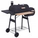 Barbecue a Carvão Aço laminado a frio e madeira Outsunny Preto