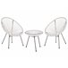 Beliani Conjunto bistrô ACAPULCO II Branco
