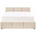 Beliani Cama baú Veludo BOUSSE 151x219 Bege