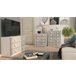 Cómoda 6 gavetas SEATTLE Branco/cinza