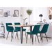 Beliani Silla de comedor MELROSE Turquesa