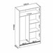 Armário 2 portas com efeito madeira 120 Branco