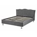 Beliani Cama com estrado Veludo METZ 168x217 Cinza Escuro
