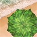 Aktive Guarda-sol de praia 8 varetas folhas Verde