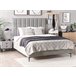 Beliani Cama com estrado Veludo SEZANNE 170x215 Cinza