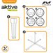 Suporte de guarda-sol rebatível 25/32 mm Aktive Garden Branco