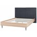 Beliani Cama com estrado Poliéster IZERNORE 167x215 Cinza Escuro