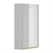 Armário de canto de 2 portas Pop Branco/cinza