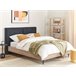 Beliani Cama com estrado Poliéster IZERNORE 167x215 Cinza Escuro