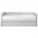 Beliani Cama com estrado Poliéster CHAVONNE 99x218 Cinza Claro