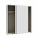 Roupeiro MANDALORE II portas deslizantes branco Branco