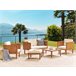Beliani Conjunto lounge Madeira de acácia BARATTI Creme