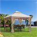 Pérgola de Jardim metal e poliéster Outsunny 295x295 Bege