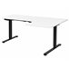 Beliani Escritorio ajustable DESTINES 160x109 Branco/ Preto