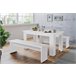 Conjunto mesa com 2 bancos CITY Branco